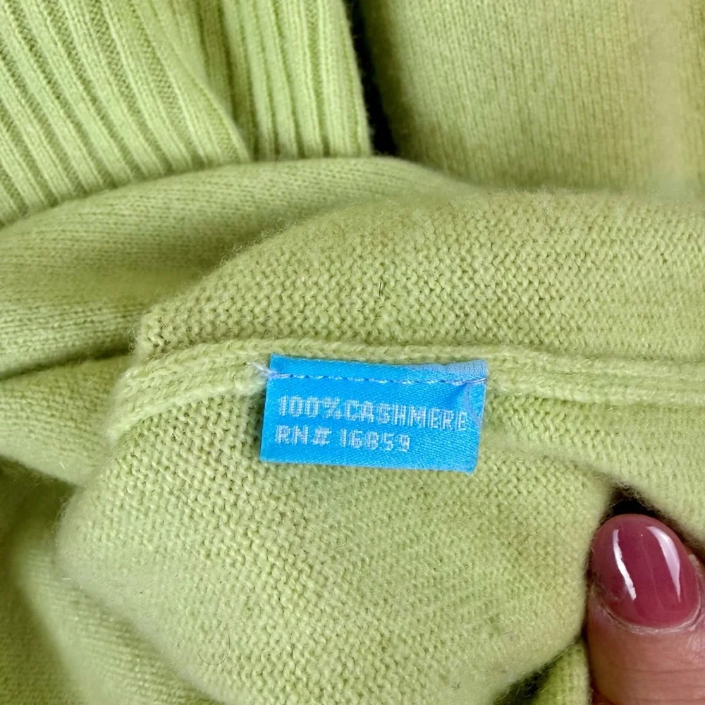 J. McLaughlin Reagan Tie Front Cashmere Cardigan in Light Lime Green Size XS.